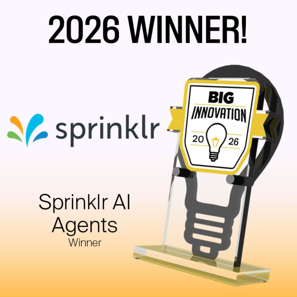 Global İş Ortağımız Sprinklr, 2026 BIG Innovation Ödülü Kazandı!